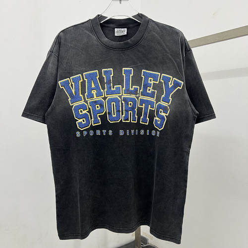 高品质Vale Forever字母印花半袖男女美式做旧短袖T恤棉嘻哈t