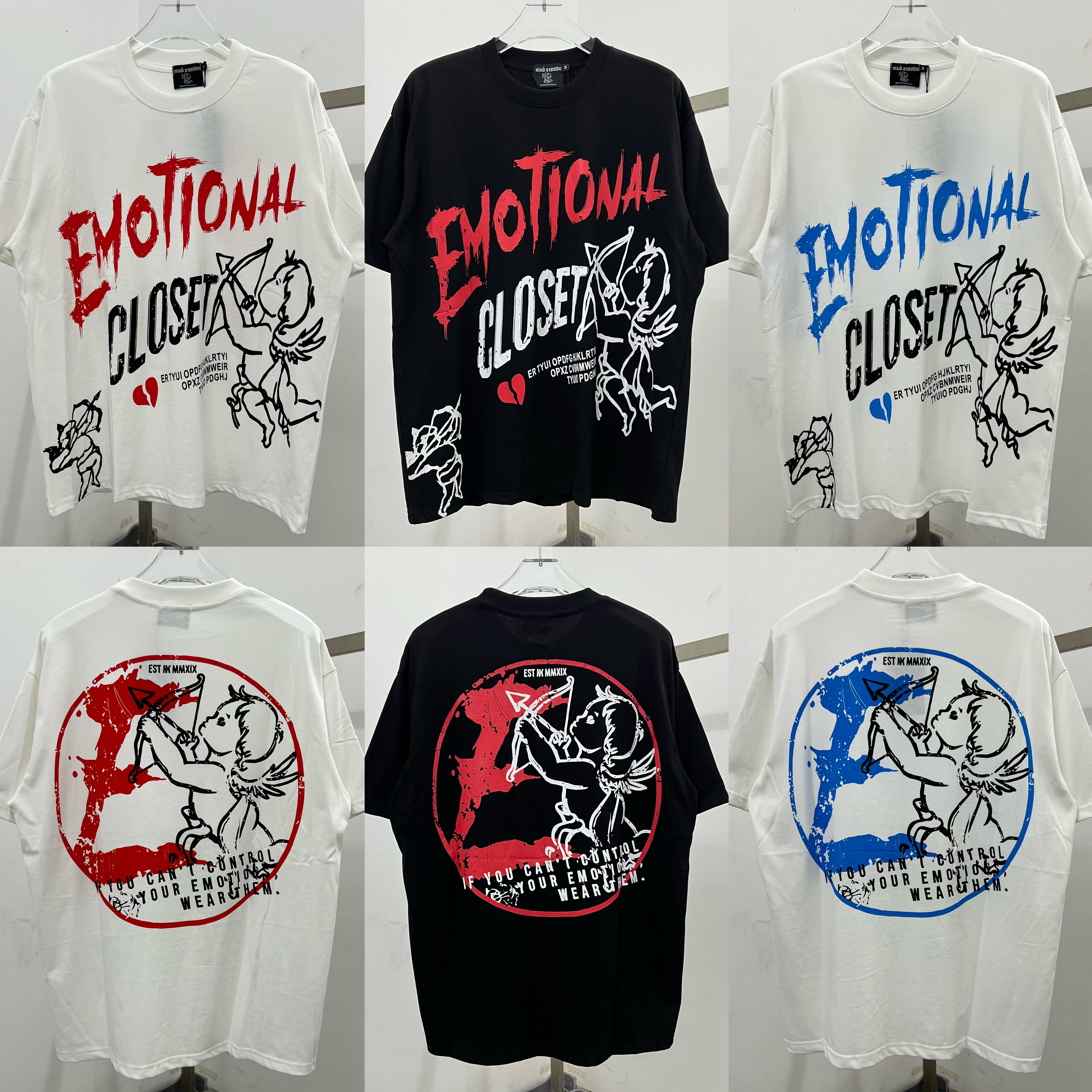MIXEDEMOTION美式街头印花T恤