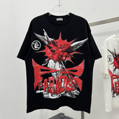 Bigger T恤男女宽松纯棉印花T Short欧美高街潮流短袖 Than Satan