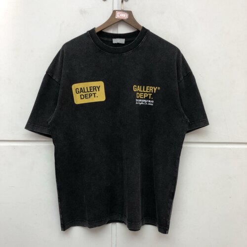 GALLERY DEPT美潮高街嘻哈复古棉男士打底衫情侣短袖T恤半袖