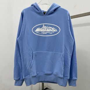 Corteiz恶魔岛印花INS加绒纯棉连帽卫衣男女秋冬美式街头帽衫外套