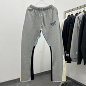 高街休闲裤 美式 潮 男士 卫裤 Gallery Dept手绘泼墨涂鸦拼接微喇叭裤