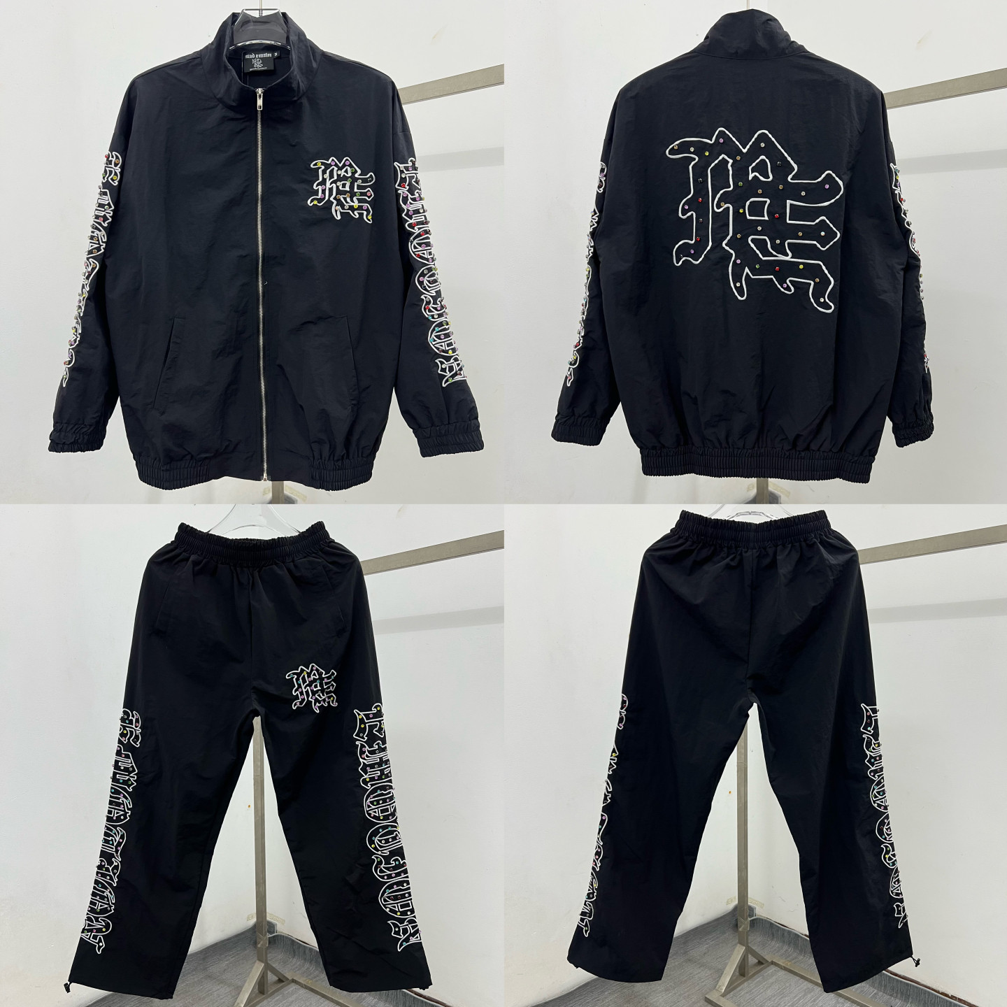 重工刺绣烫钻尼龙薄款夹克外套