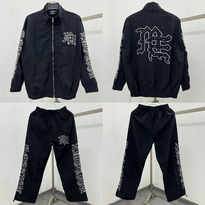 重工刺绣烫钻尼龙薄款夹克外套