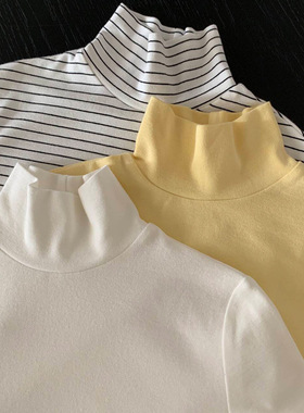 衣夫经典高领长袖t恤女2025秋季新款韩系内搭弹力亲肤打底衫MZ021