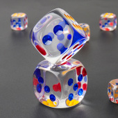 骰子色子甩子全透明水晶彩点亚克力圆点筛子玩具ktv骰蛊减压骰子