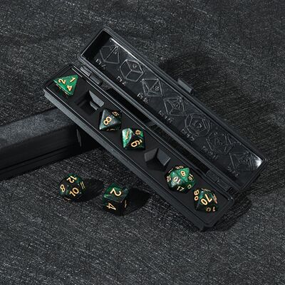 星光骰子盒装跑团coc多面10二十面龙桌游dnd4亚克力20面6数字色子