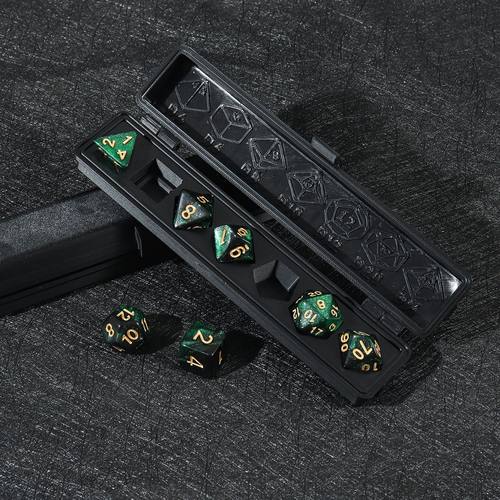 星光骰子盒装跑团coc多面10二十面龙桌游dnd4亚克力20面6数字色子