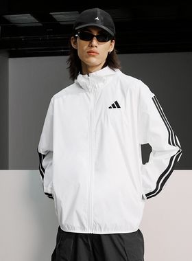 阿迪达斯M 3S WB Ripstop男易用系运动休闲连帽夹克外套JF3682