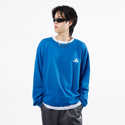 Adidas/阿迪达斯正品男女同款运动休闲宽松长袖T恤KF5195