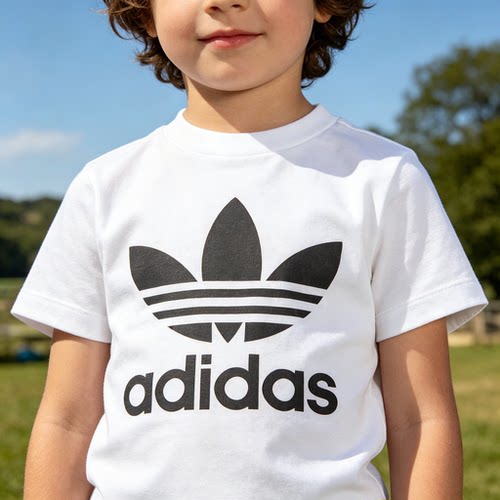 Adidas短袖儿童三叶草T恤