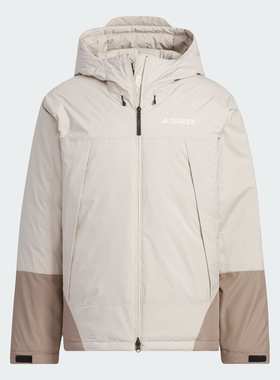 Adidas阿迪达斯正品户外运动训练男士连帽保暖鹅绒羽绒服IL8957