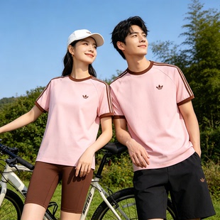 阿迪达斯Adidas三叶草春夏男女款T恤纯棉吸汗圆领运动短袖KG6321