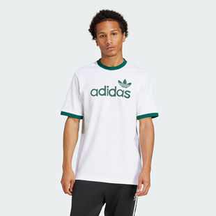 adidas阿迪达斯SIMPLE TEE男子复古撞色运动短袖圆领T恤JC8371