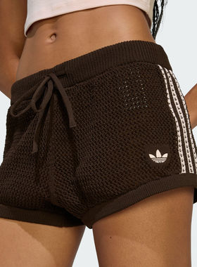 Adidas/阿迪达斯正品CROCHET SHORTS女子经典针织运动短裤KE0197