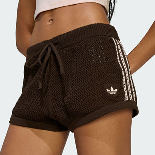 Adidas/阿迪达斯正品CROCHET SHORTS女子经典针织运动短裤KE0197