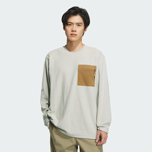 Adidas/阿迪达斯正品M TRANS TEE 华夫格运动休闲长袖T恤JX1787
