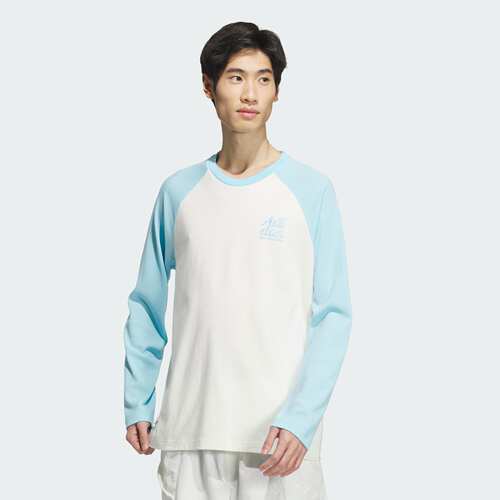 Adidas阿迪达斯M LOGO TEE3男子运动休闲宽松长袖圆领T恤JI9826