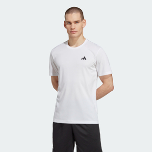 Adidas/阿迪达斯FAB TEE 速干纯色网球运动圆领短袖T恤上衣HR8728