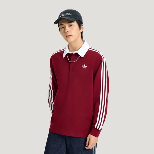 Adidas三叶草男3S PL 男子运动宽松长袖POLO衫KG3905