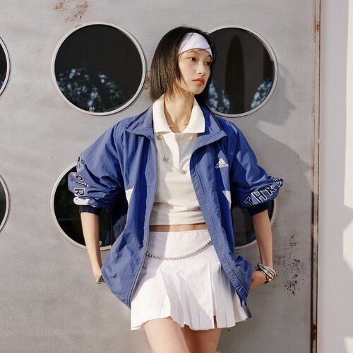 Adidas/阿迪达斯情侣款立领运动休闲宽松夹克外套IS5147