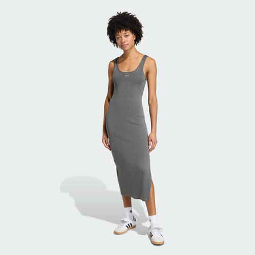 Adidas/阿迪达斯正品ESS RIB DRESS女子休闲吊带运动连衣裙KE3163