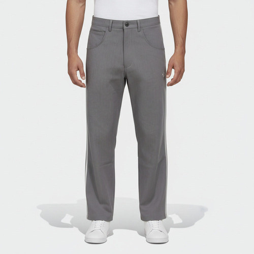 Adidas/阿迪达斯三叶草三条纹修身休闲裤2026春男牛仔长裤 KT6370