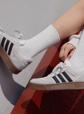 adidas neo D-PAD男女同款复古运动板鞋休闲鞋轻便舒适灰色JP8232