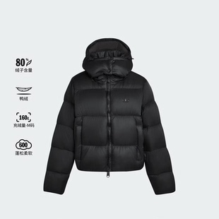 阿迪达斯adidas三叶草女装 保暖运动600蓬鸭绒连帽面包羽绒服