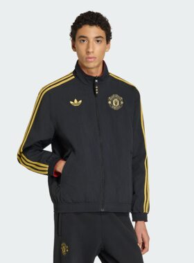 Adidas/阿迪达斯正品男子足球休闲文化双面穿立领夹克外套JM5561