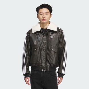 adidas 阿迪达斯三叶草男子保暖可拆卸翻毛领运动夹克棉服KF3691
