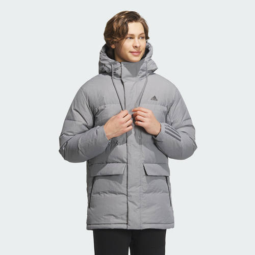 Adidas 阿迪达斯正品男款冬季运动休闲中长款保暖羽绒服Il8924