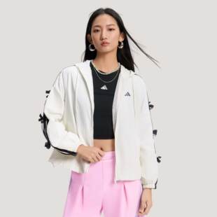 女外套KR7602 KR7603 Adidas阿迪达斯蝴蝶结梭织夹克2026春季 正品