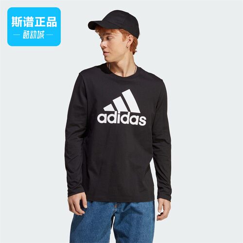 Adidas/阿迪达斯男子M BL SJ LS T 运动休闲长袖T恤IC9308