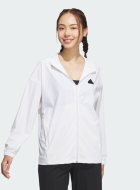 Adidas/阿迪达斯正品女子凉感运动休闲连帽夹克外套IT4355