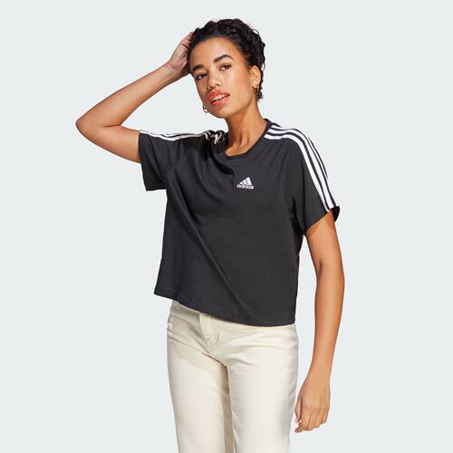 Adidas/阿迪达斯正品女子宽松休闲圆领短袖运动T恤HR4913