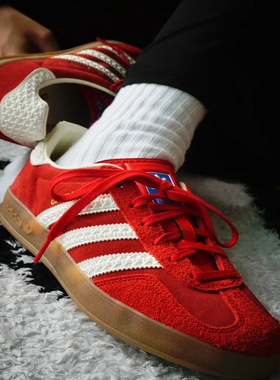 Adidas阿迪达斯三叶草GAZELLE INDOOR男女德训休闲板鞋T头IF1808