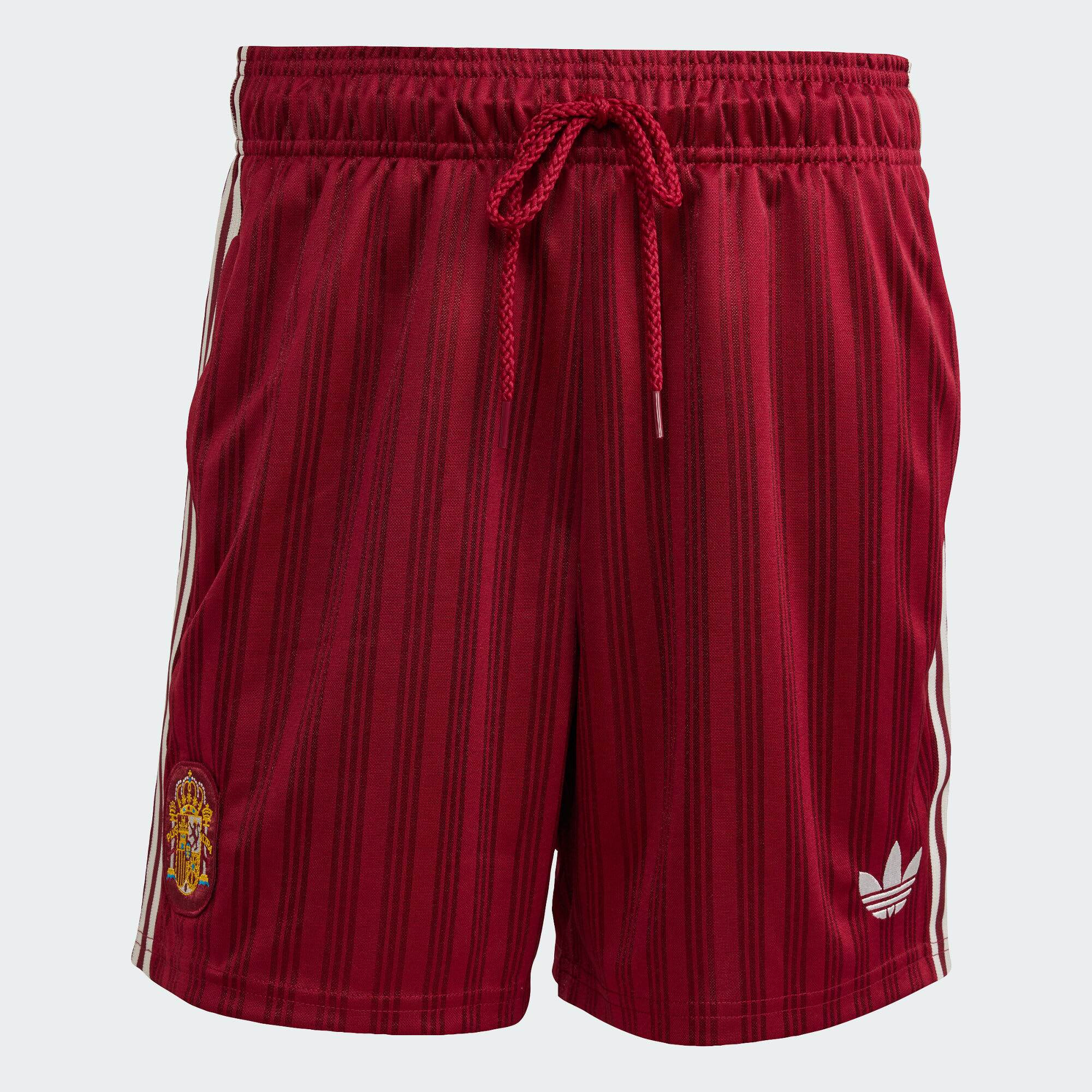 Adidas阿迪达斯正品男子西班牙队复古足球休闲文化宽松短裤JZ2257