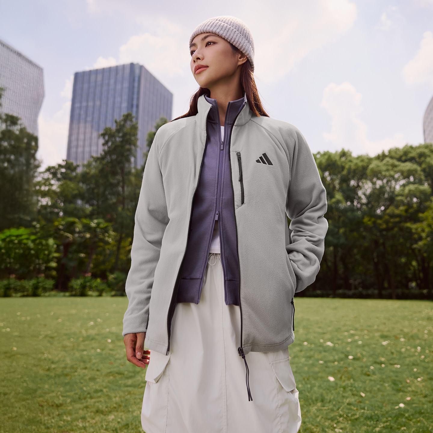 Adidas阿迪达斯外套男女V FLEECE JKT抓绒运动休闲夹克外套KF5238,运动服/休闲服装,运动茄克/外套,淘宝优惠券,粉丝福利购,淘宝优惠卷