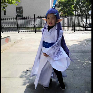 敖丙cos服儿童闹海cosplay服装六一表演动漫男全套女假发现货