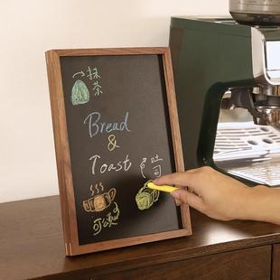 手写小黑板磁吸可擦桌面价格展示牌咖啡店挂墙留言板摆摊广告牌木