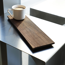 木质托盘长方形日式 茶盘家用放茶杯黑胡桃复古商用蛋糕果盘杯垫子