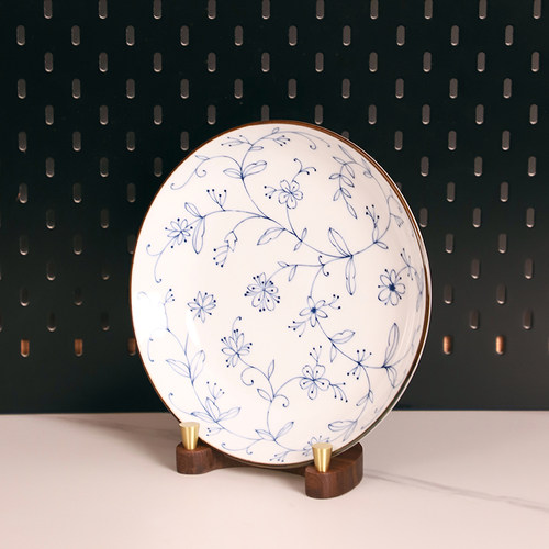 黑胡桃木高端盘子茶饼展示陈列架