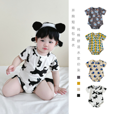 夏季婴儿短袖包屁衣超洋气