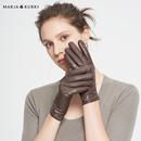 MARJAKURKI玛丽亚古琦可触屏绵羊皮加绒保暖手套女士冬季 真皮手套