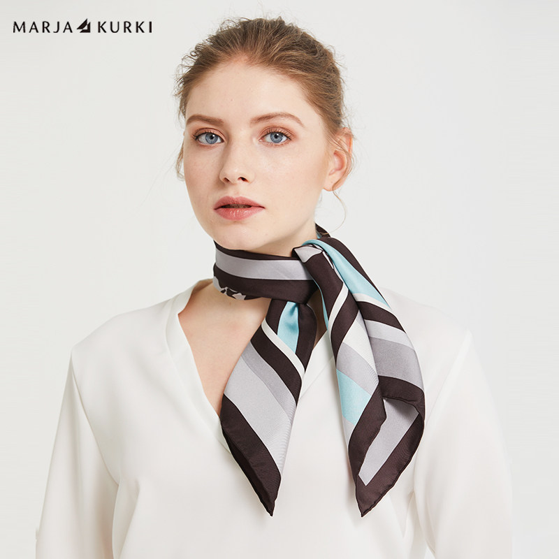 MARJAKUKRI玛丽亚古琦时尚方巾小领巾桑蚕丝真丝丝巾女高级感礼盒