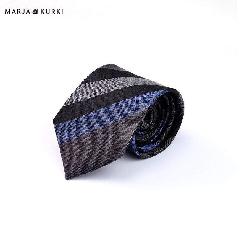 MARJAKURKI玛丽亚古琦婚礼商务时尚几何图案拼接时尚真丝男士领带