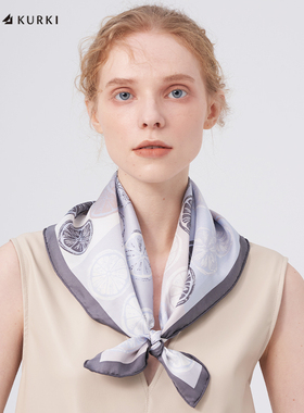 MARJAKURKI玛丽亚古琦小方巾领巾时尚百搭真丝丝巾女高级感礼盒装