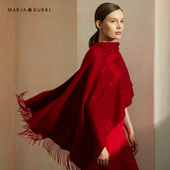 MARJAKURKI玛丽亚古琦山羊绒围巾北欧风格 简约百搭披肩 女士秋冬季