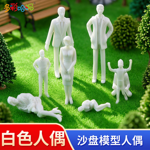 白色小人模型 模型人偶DIY沙盘建筑模型材料场景模型人物多比例 - 封面
